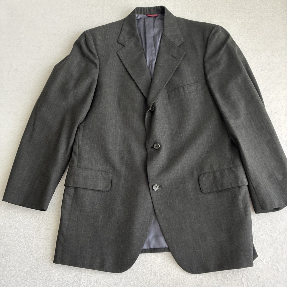 Jos. A Bank Men's Black Check Wool Blazer 41R Sport Coat Suit Jacket Office